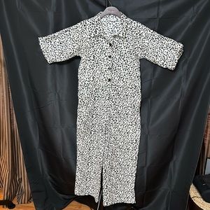 Compania Fantastica jumpsuit Black and White size small with rope belt